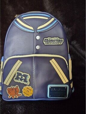 Loungefly Disney Pixar Monsters University Mini Backpack Blue/Cream/Light Blue